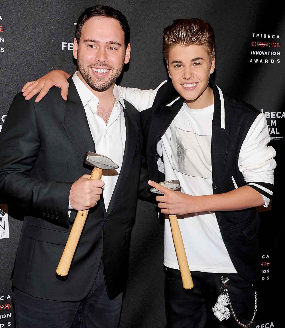 Scooter Braun and Justin Bieber