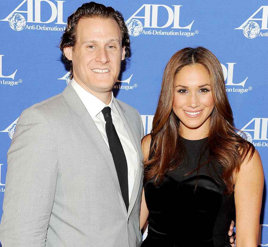 Trevor Engelson and Meghan Markle