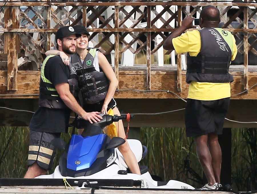 Liam Hemsworth Miley Cyrus Tybee Island