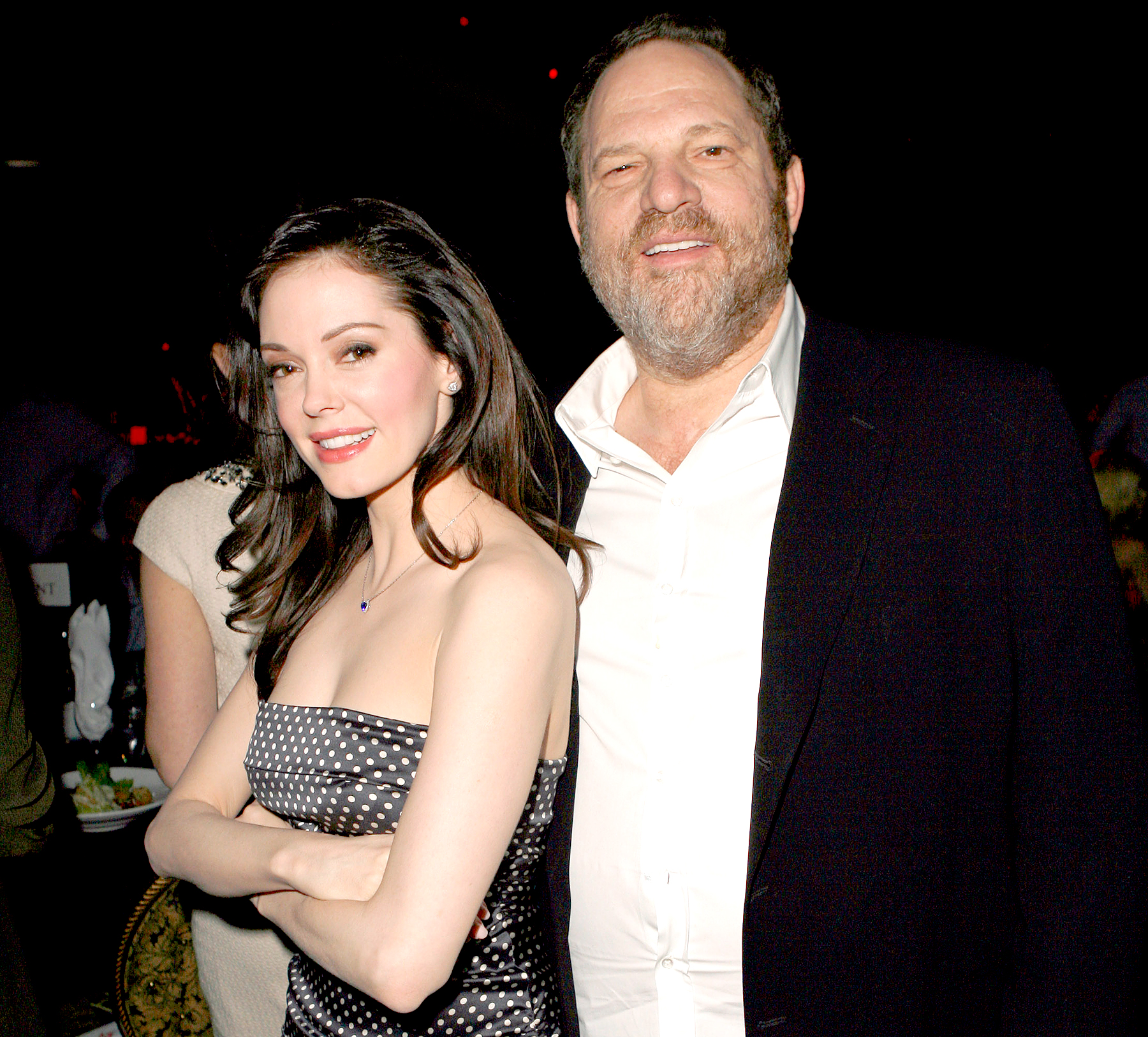 Rose McGowan and Harvey Weinstein
