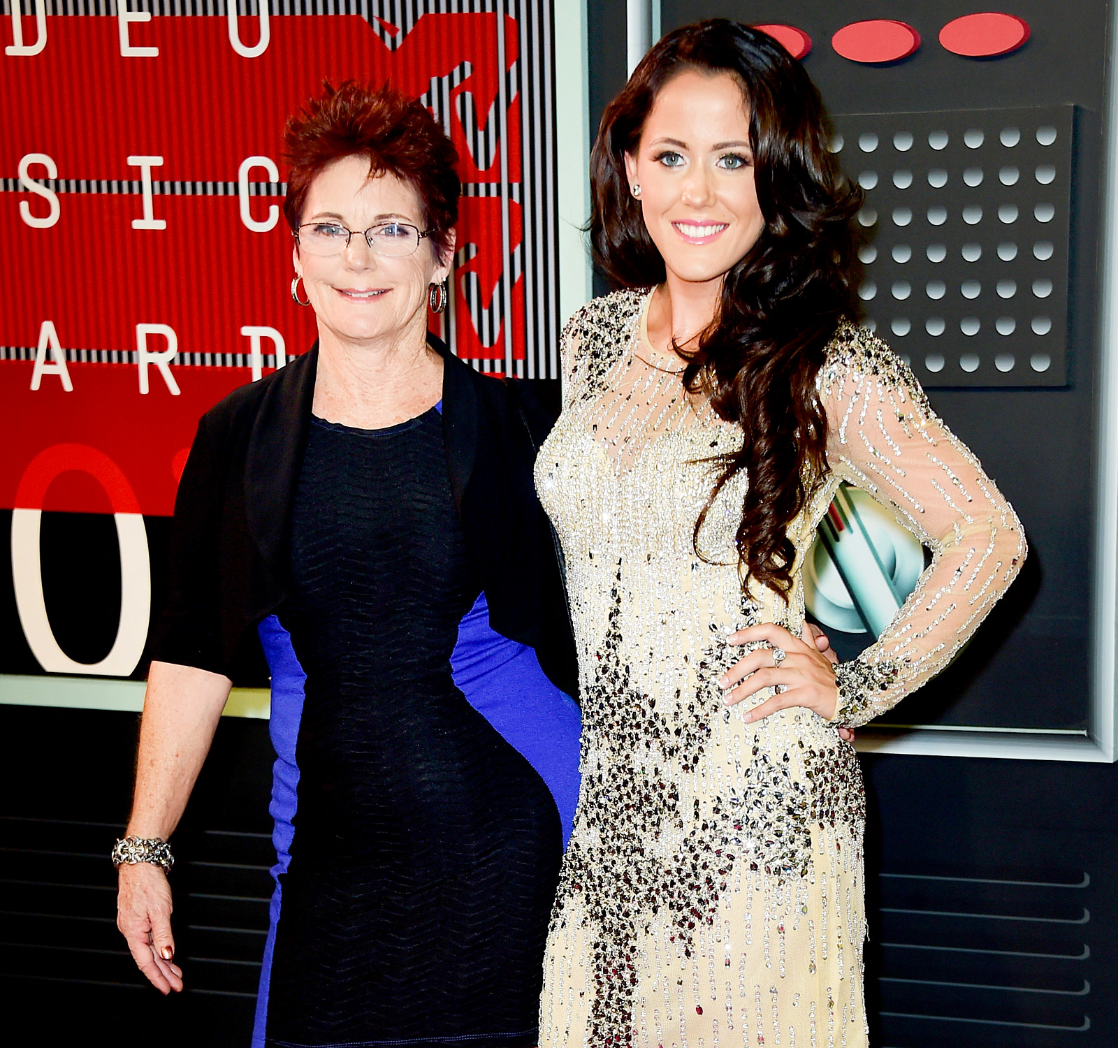 Barbara Evans and Jenelle Evans attend the 2015 MTV Video Music Awards at Microsoft Theater in Los Angeles, California.