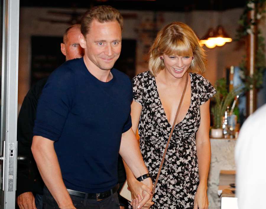 Tom Hiddleston and Taylor Swift leave restaurant 'Gemelli Italian' in Broadbeach on the Gold Coast, Queensland.