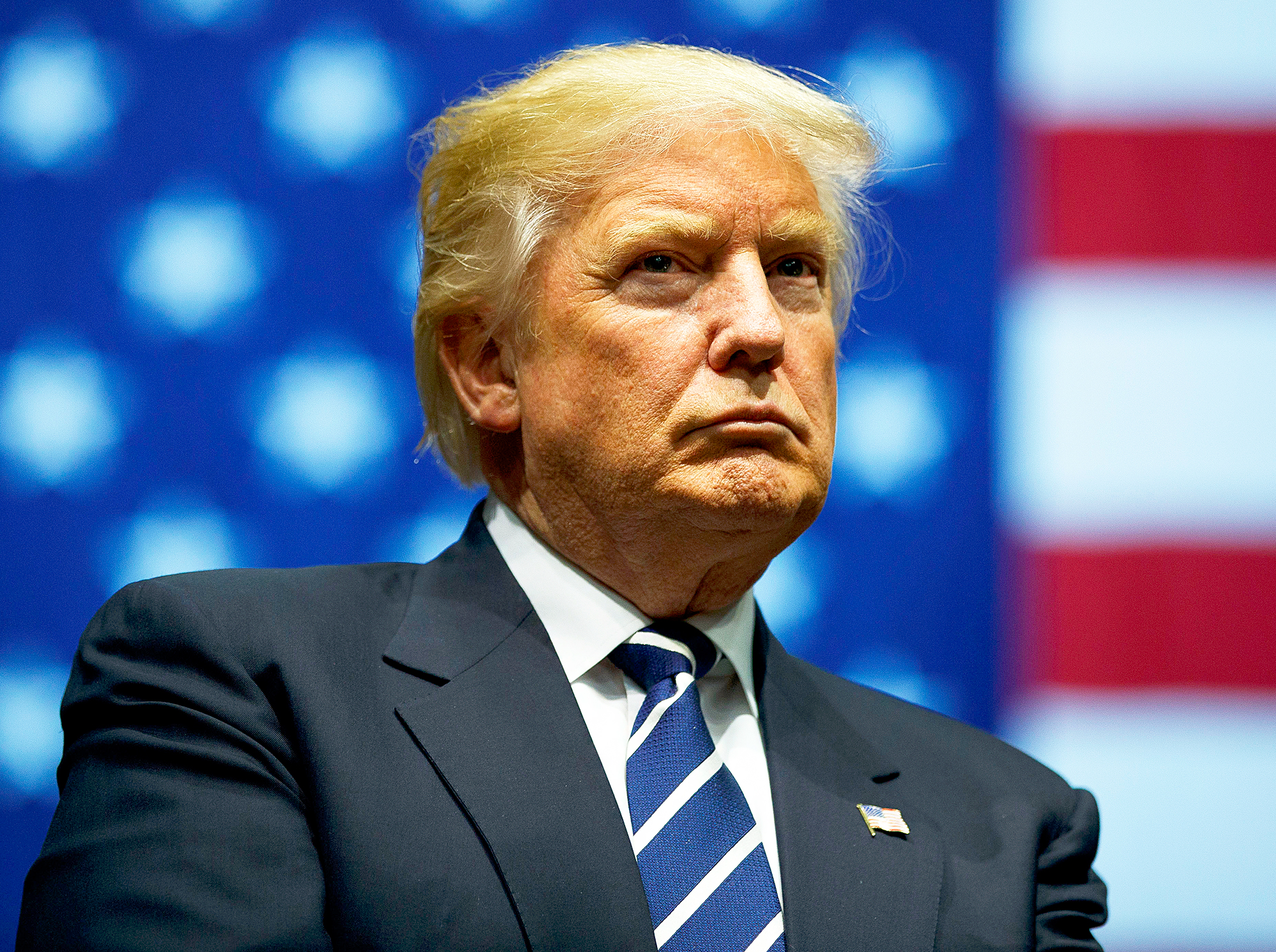 Donald Trump during a rally at the DeltaPlex Arena in Grand Rapids, Michigan on December 9, 2016.