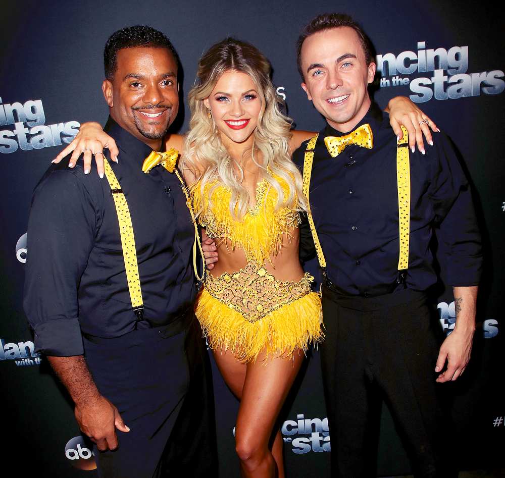 Alfonso Ribeiro, Witney Carson and Frankie Muniz on ‘Dancing with the Stars’ season 25 at CBS Televison City on November 6, 2017 in Los Angeles, California.