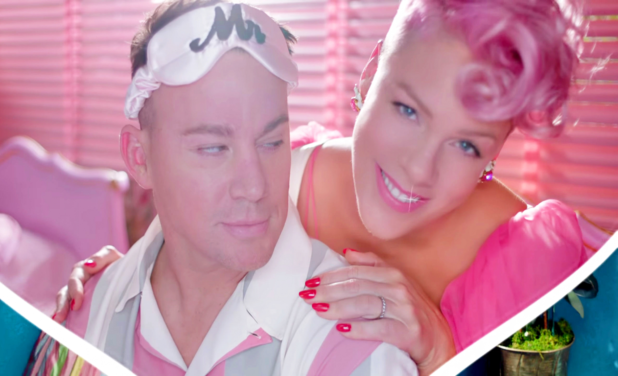 Pink and Channing Tatum in Beautiful Trauma music video