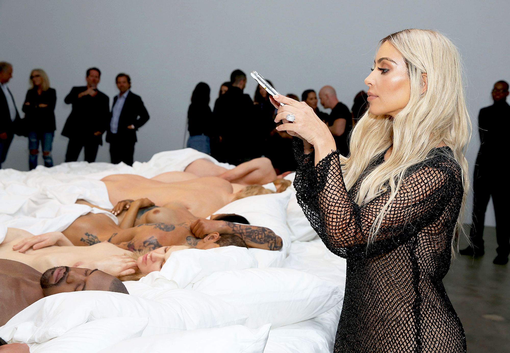 Kim Kardashian attends Famous by Kanye West a private exhibition event at Blum And Poe, Los Angelesat Blum & Poe on August 26, 2016 in Los Angeles, California.