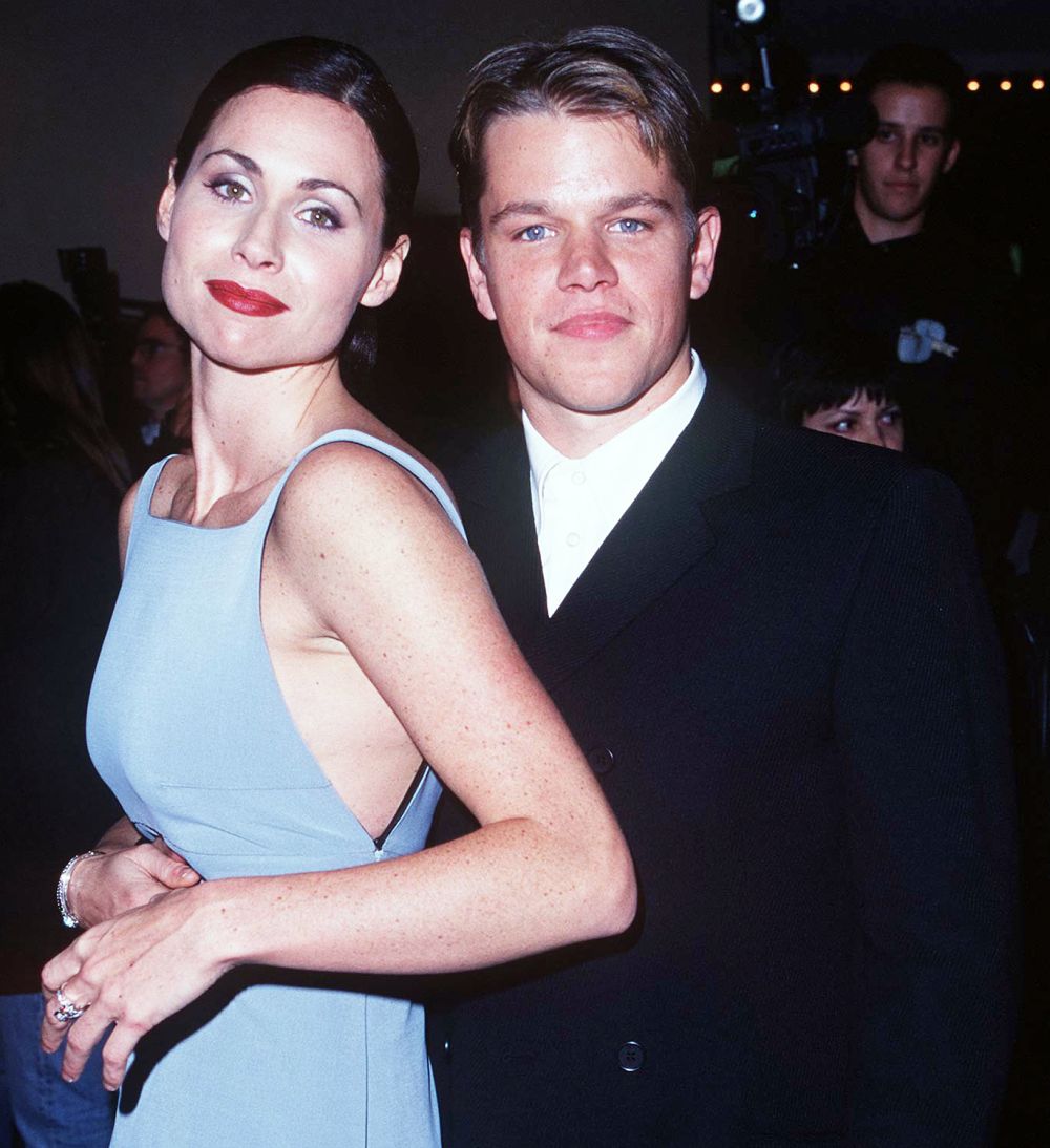 Minnie Driver and Matt Damon at Good Will Hunting premiere