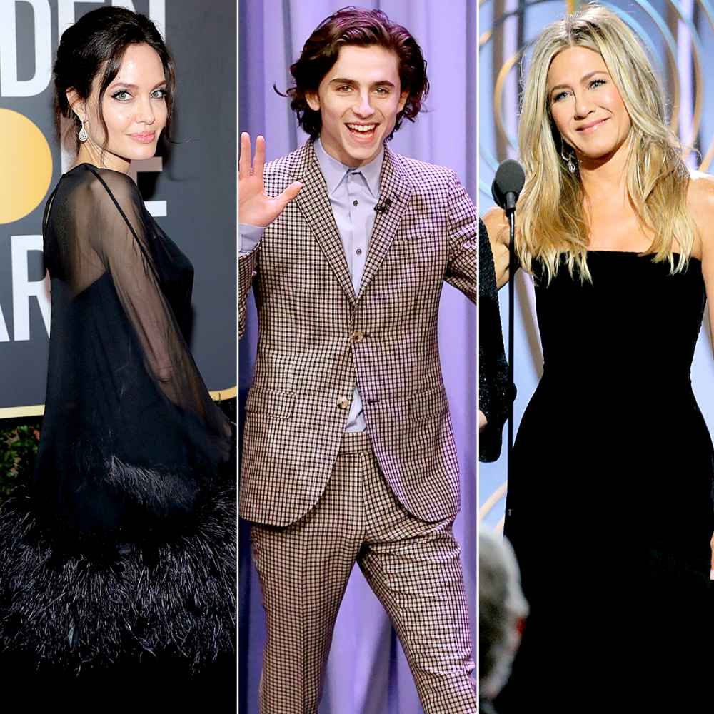 Angelina Jolie, Timothée Chalamet and Jennifer Aniston