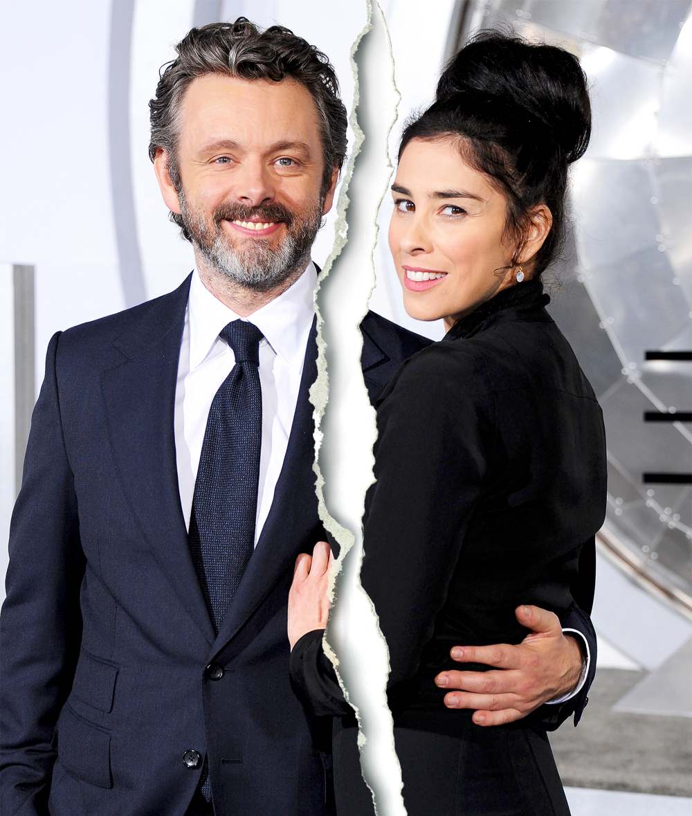 Michael Sheen and Sarah Silverman arrive at the 2016 premiere of "Passengers" at Regency Village Theatre in Westwood, California.