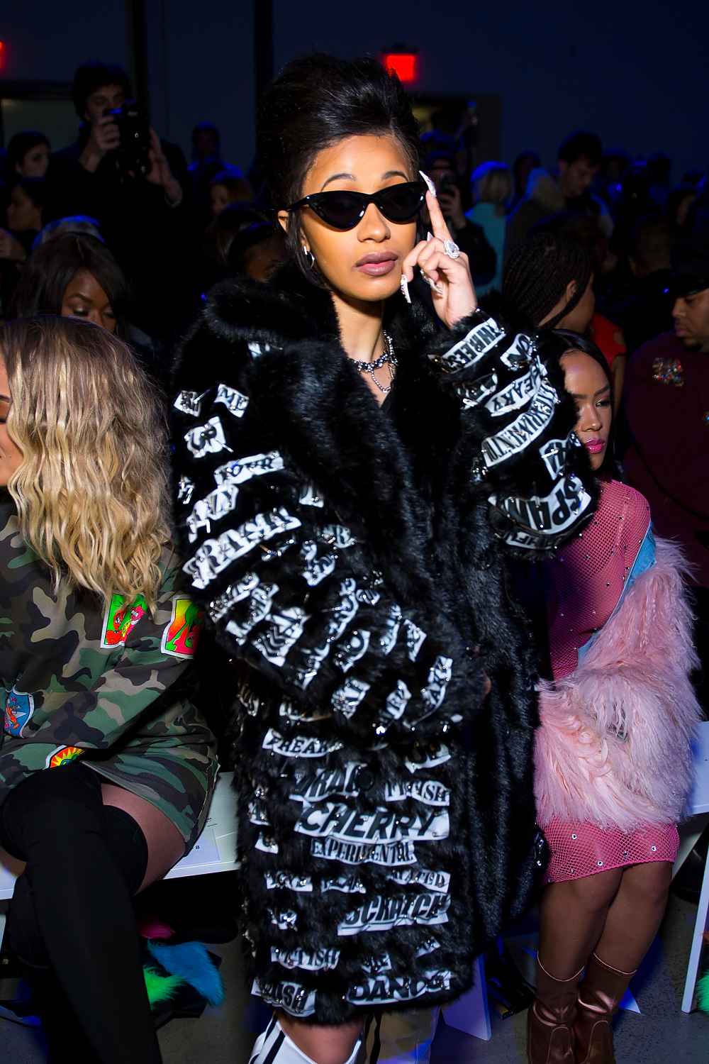 Cardi B attends the Jeremy Scott fashion show