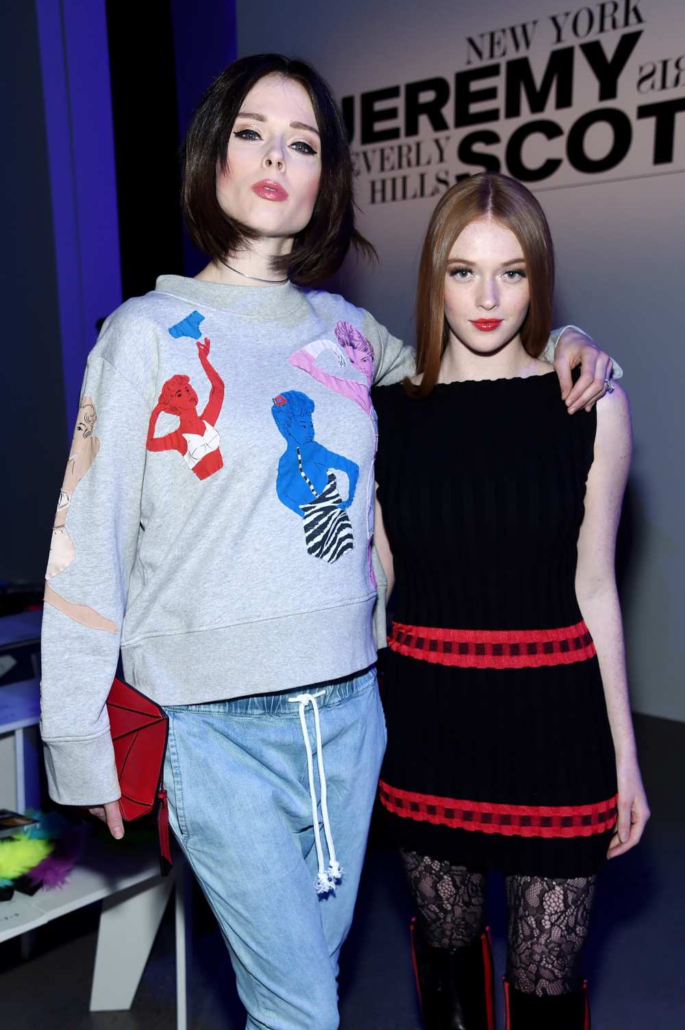 Coco Rocha and model Larsen Thompson NYFW