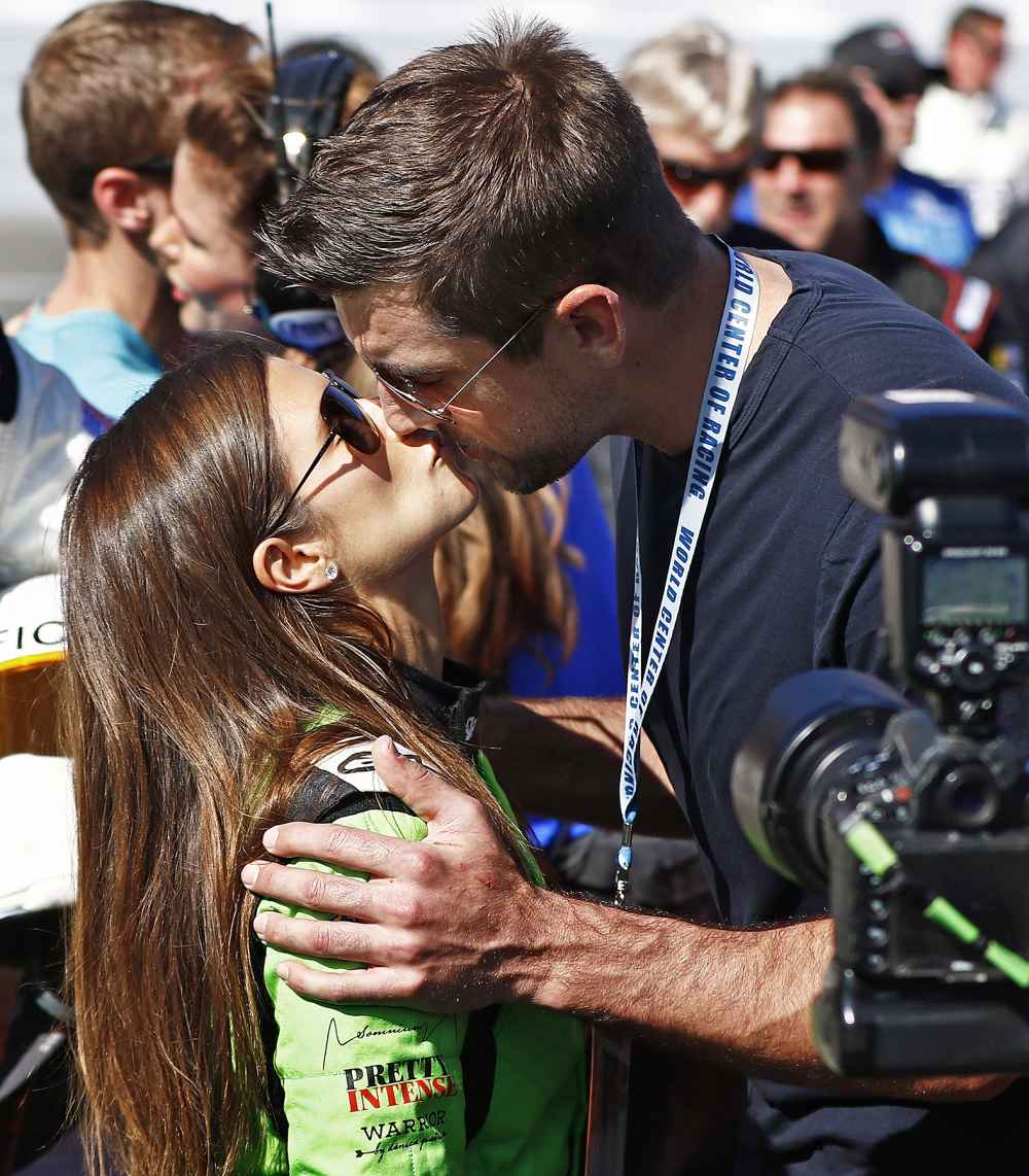 Danica Patrick Aaron Rodgers kiss