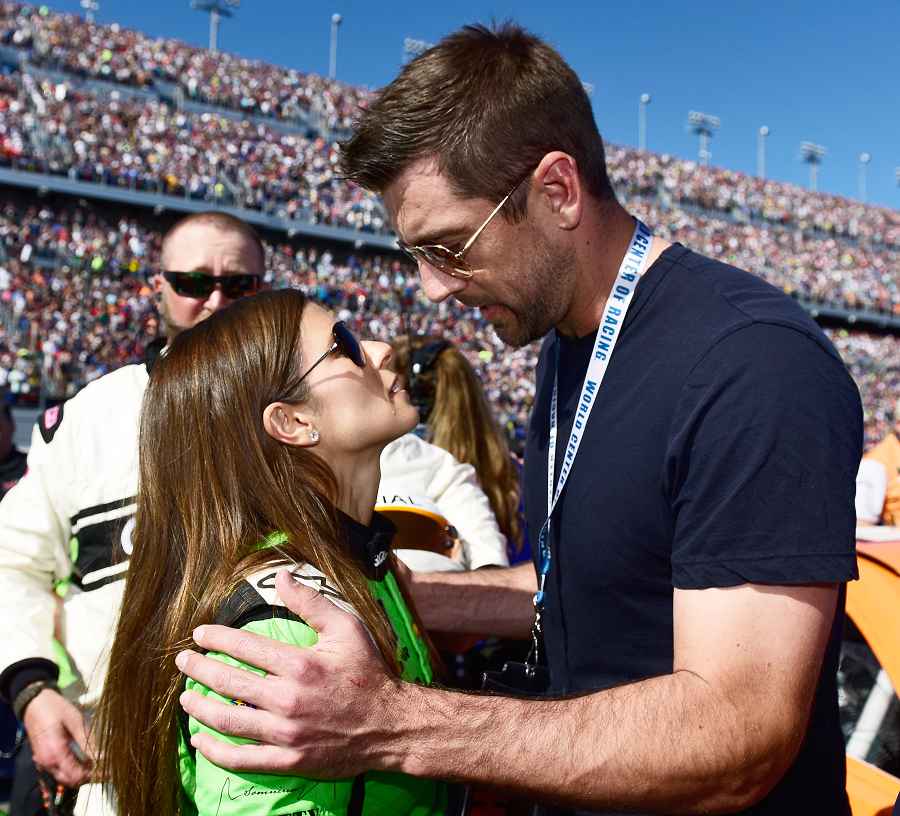 Danica Patrick Aaron Rodgers kiss