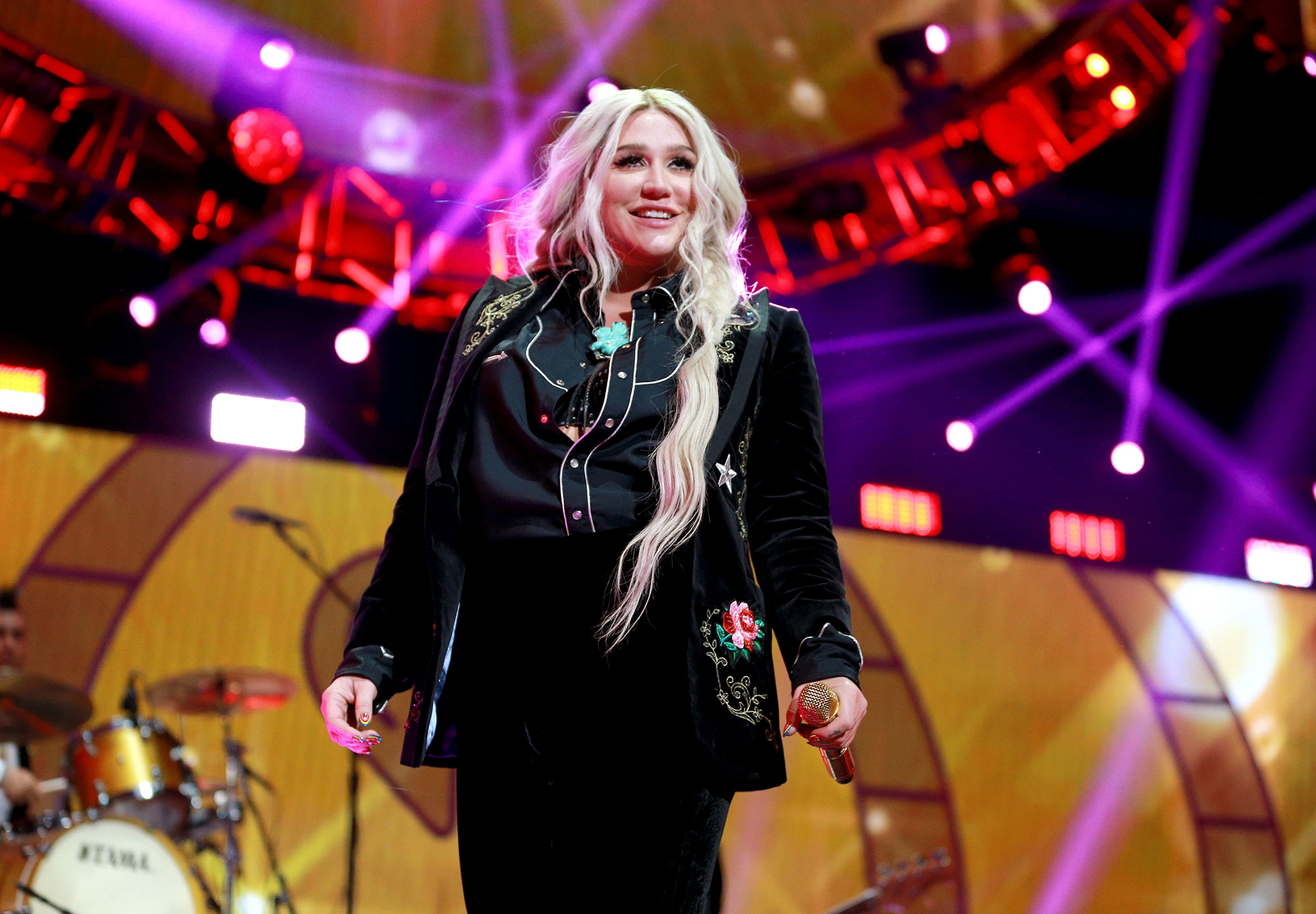 Kesha performs onstage