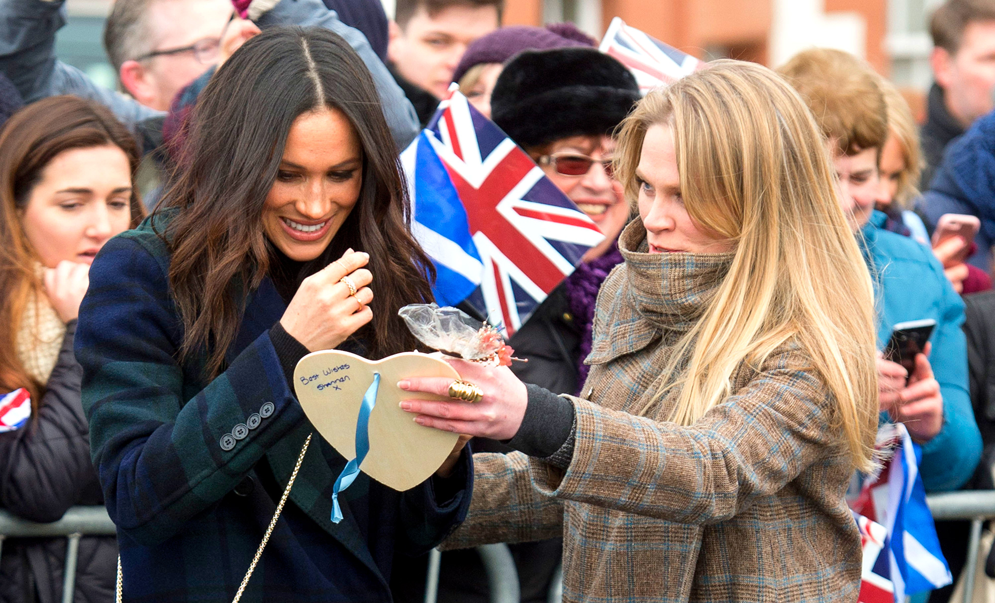 Meghan Markle accompanied by Amy Pickerill