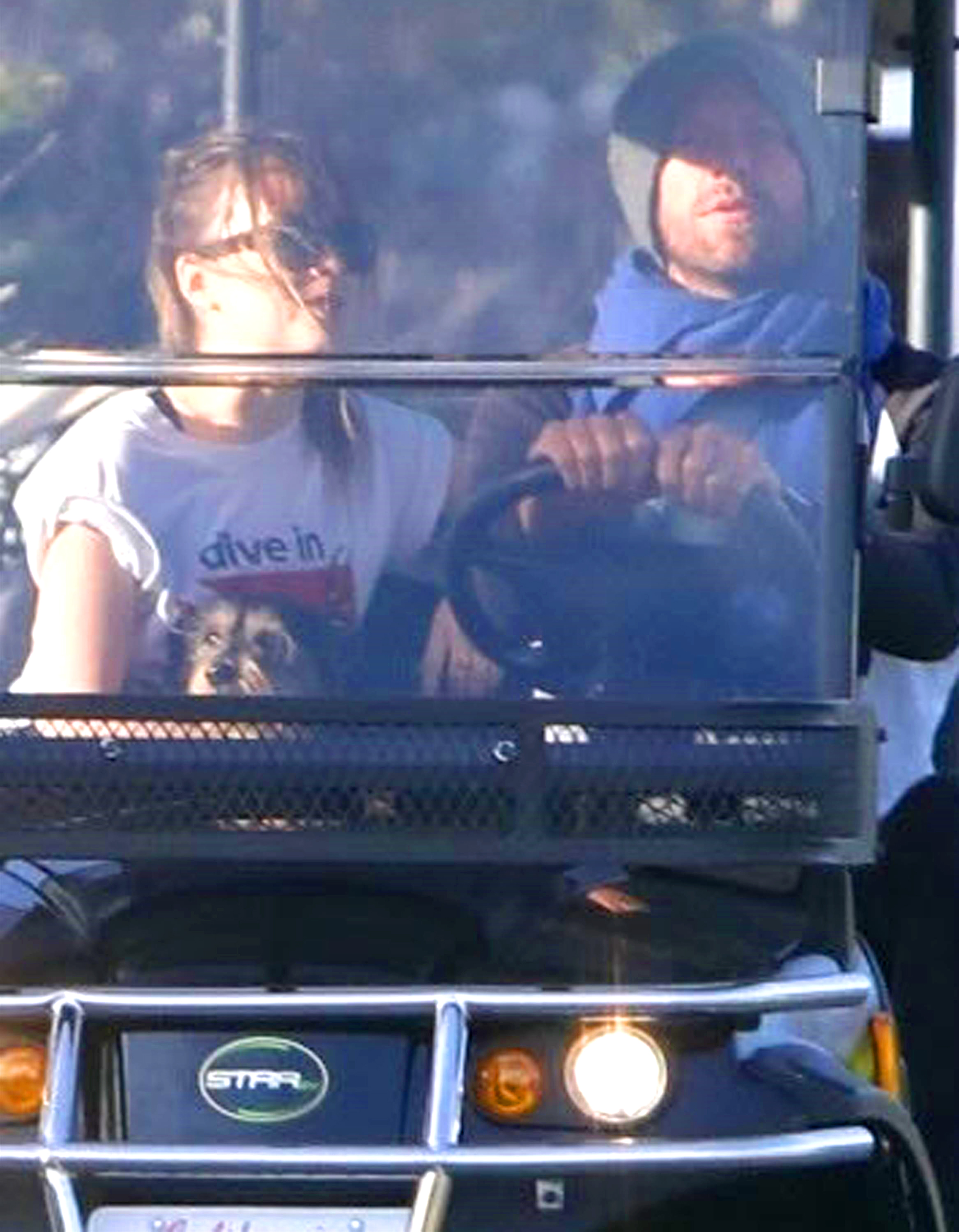 Chris Martin and Dakota Johnson date golf cart