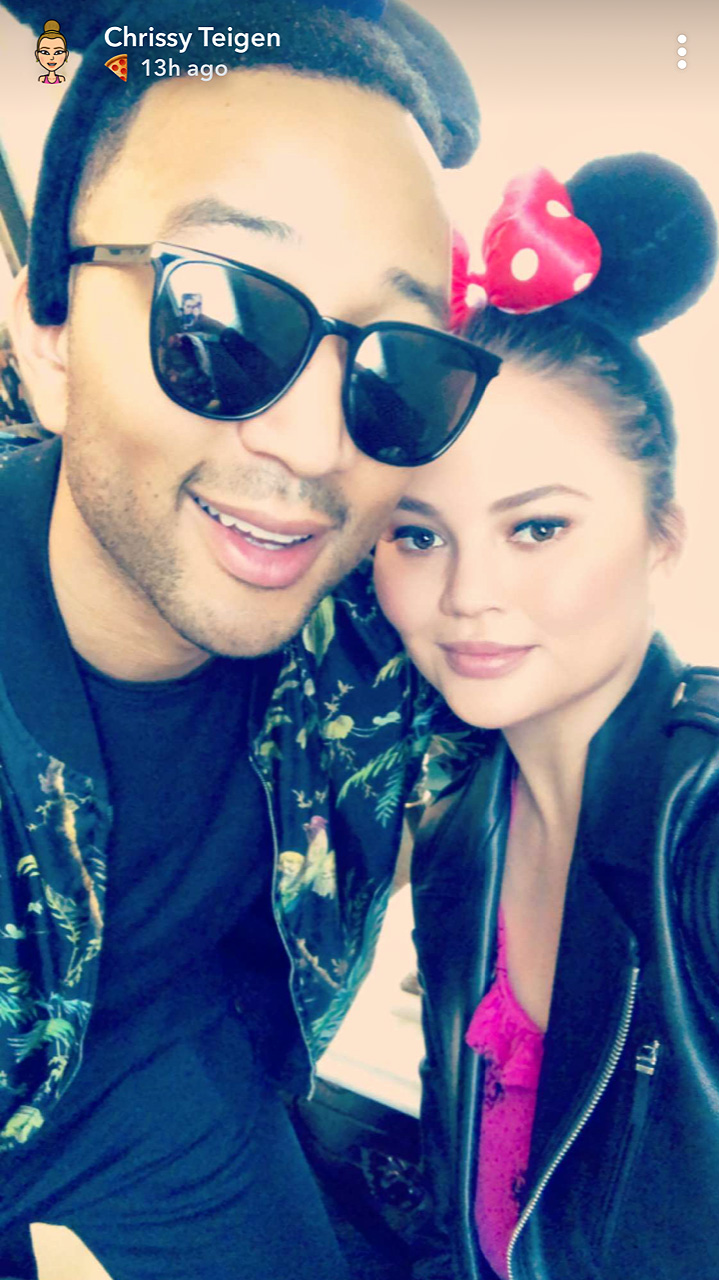 John Legend, Chrissy Teigen, Snapchat