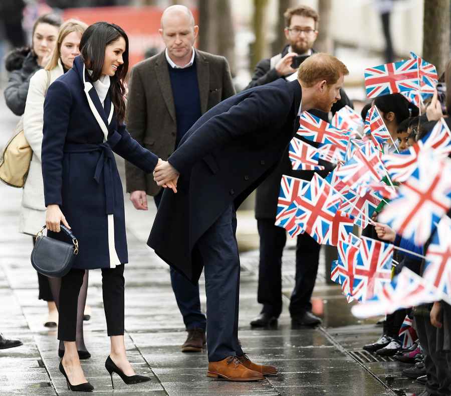 Prince Harry and Meghan Markle Hug Kids at Royal Engagement