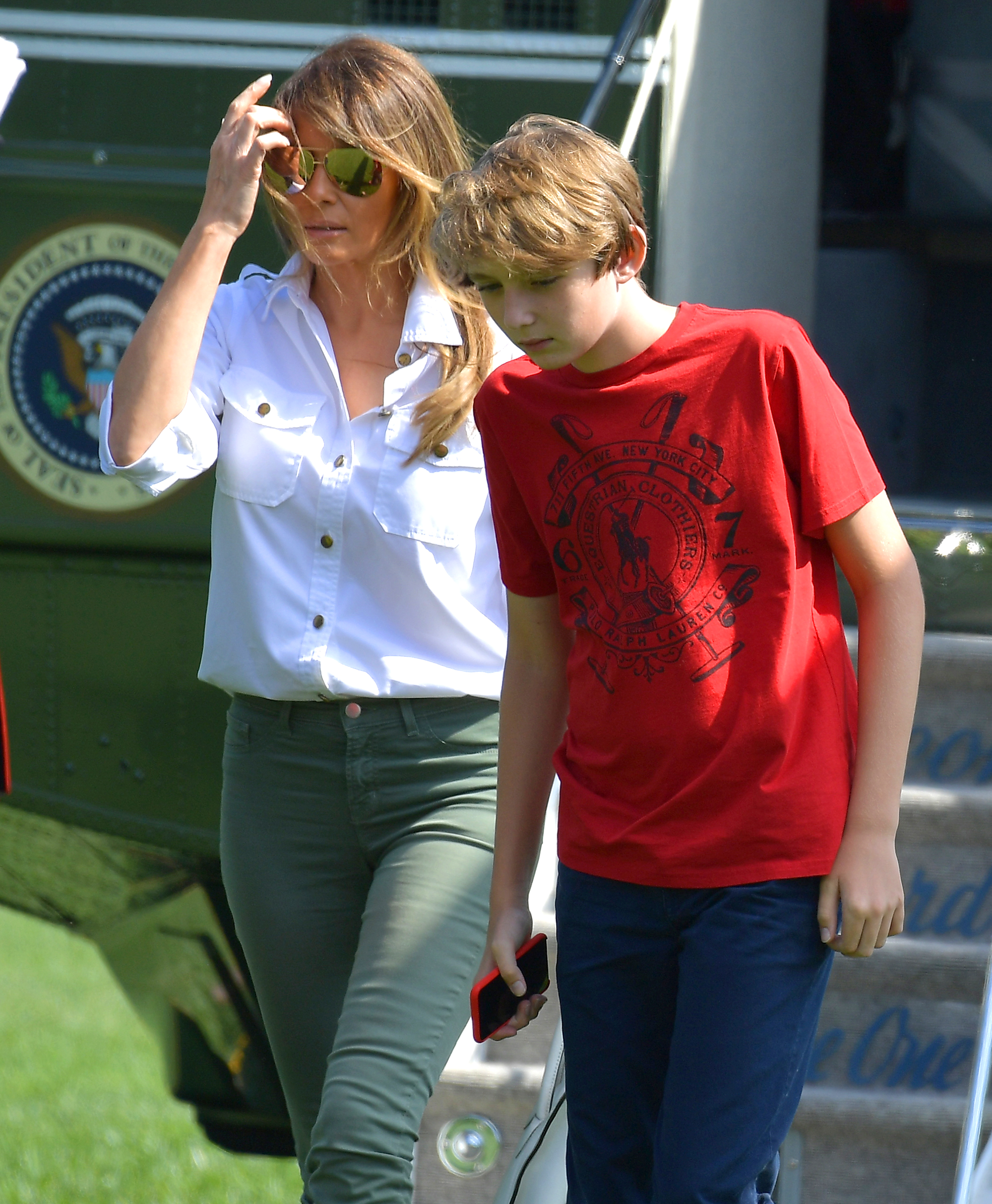 Lady Melania Trump and son Barron