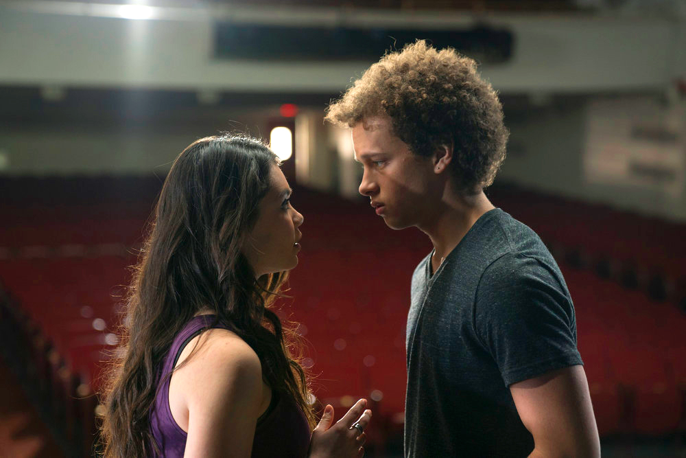 Auli'i Cravalho as Lilette Suarez, Damon J. Gillespie as Robbie Thorne in Rise.