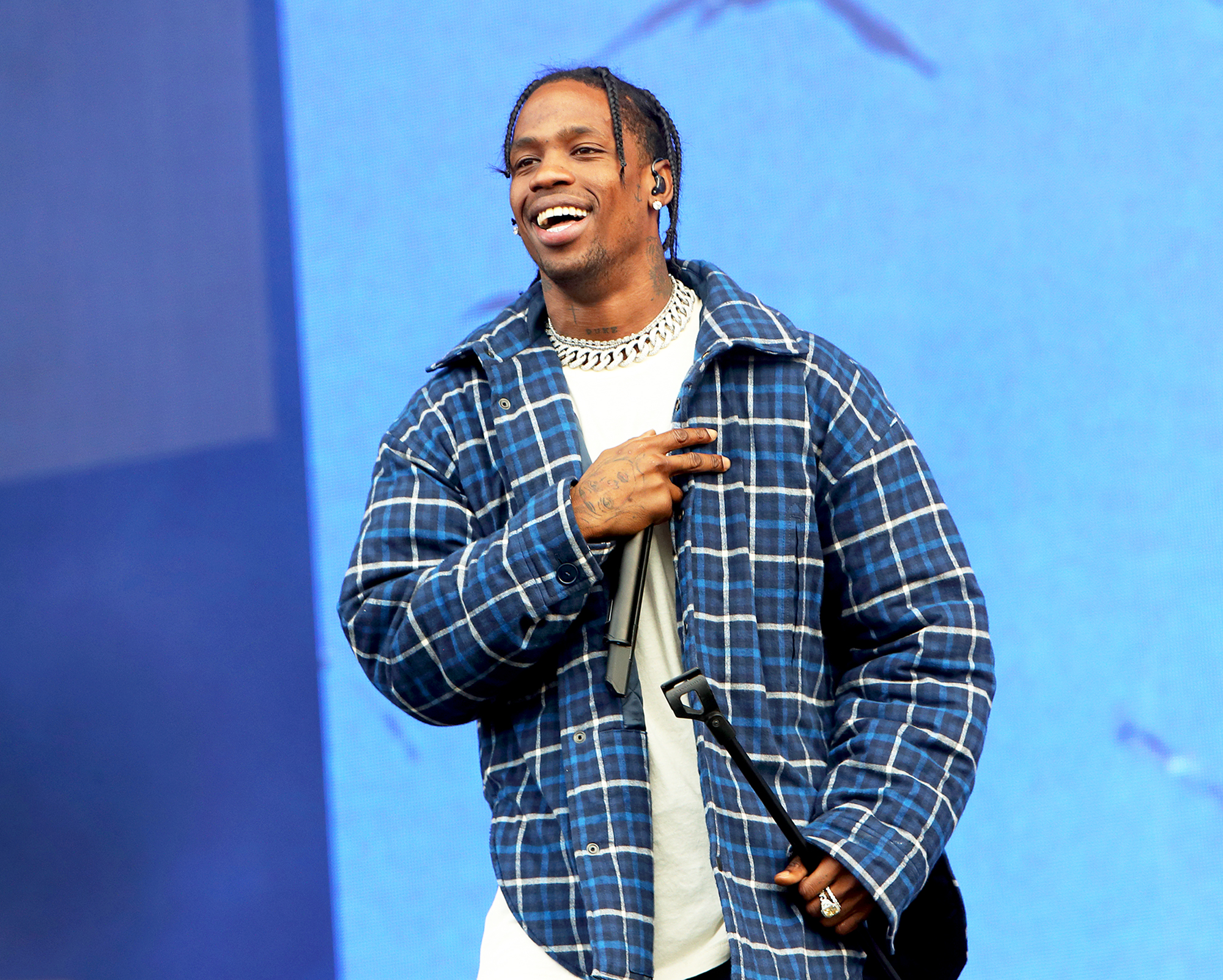 Travis Scott performs on day 2 of Wireless Festival at Finsbury Park on July 8, 2017 in London, England.