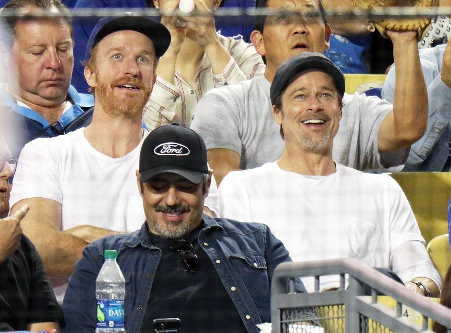 Brad Pitt Los Angeles Dodgers Game