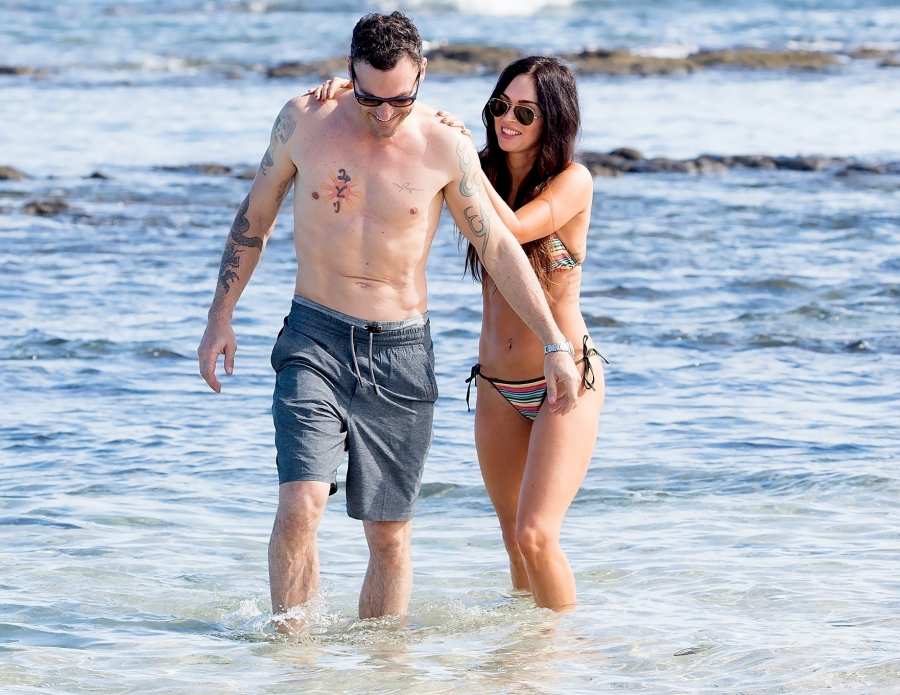 Brian-Austin-Green-and-Meghan-Fox-beach-bikini-Hawaii