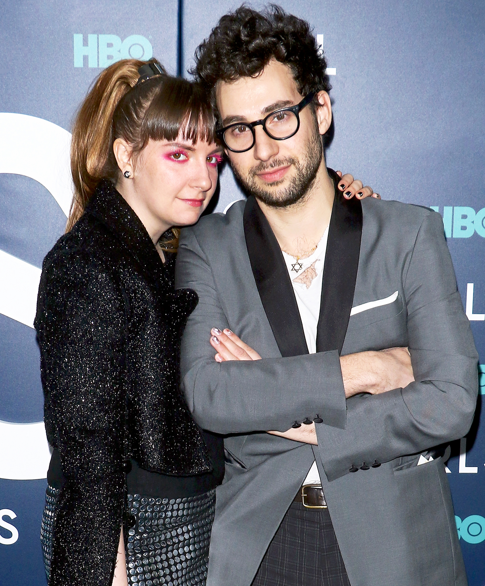 Lena Dunham and Jack Antonoff attend the the New York 2017 premiere of “Girls" at Alice Tully Hall Lincoln Center in New York City.