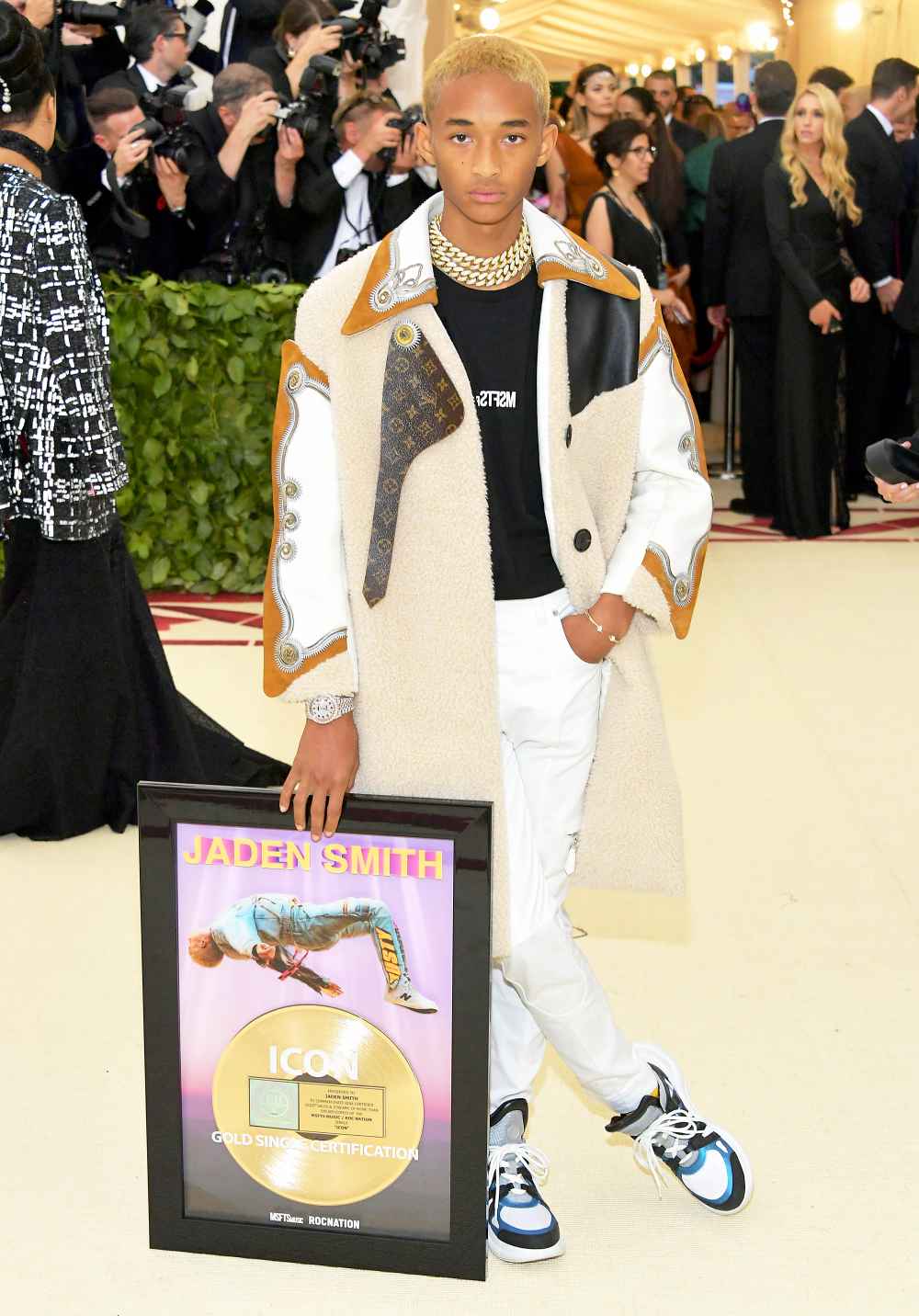 Jaden Smith attends the Heavenly Bodies: Fashion & The Catholic Imagination Costume Institute Gala at The Metropolitan Museum of Art on May 7, 2018 in New York City.