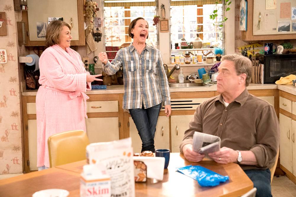 Roseanne Barr, Laurie Metcalf, and John Goodman