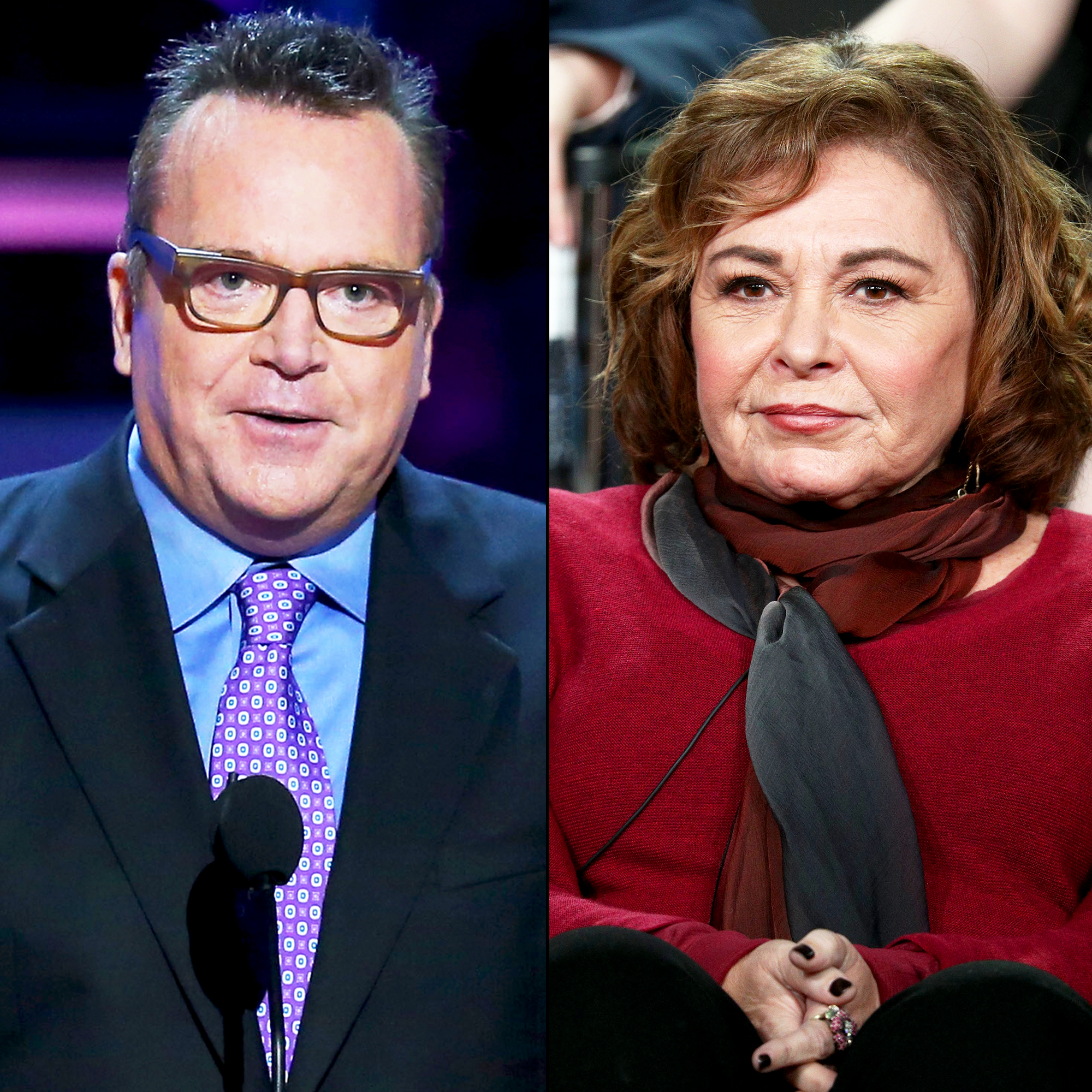 Tom Arnold and Roseanne Barr