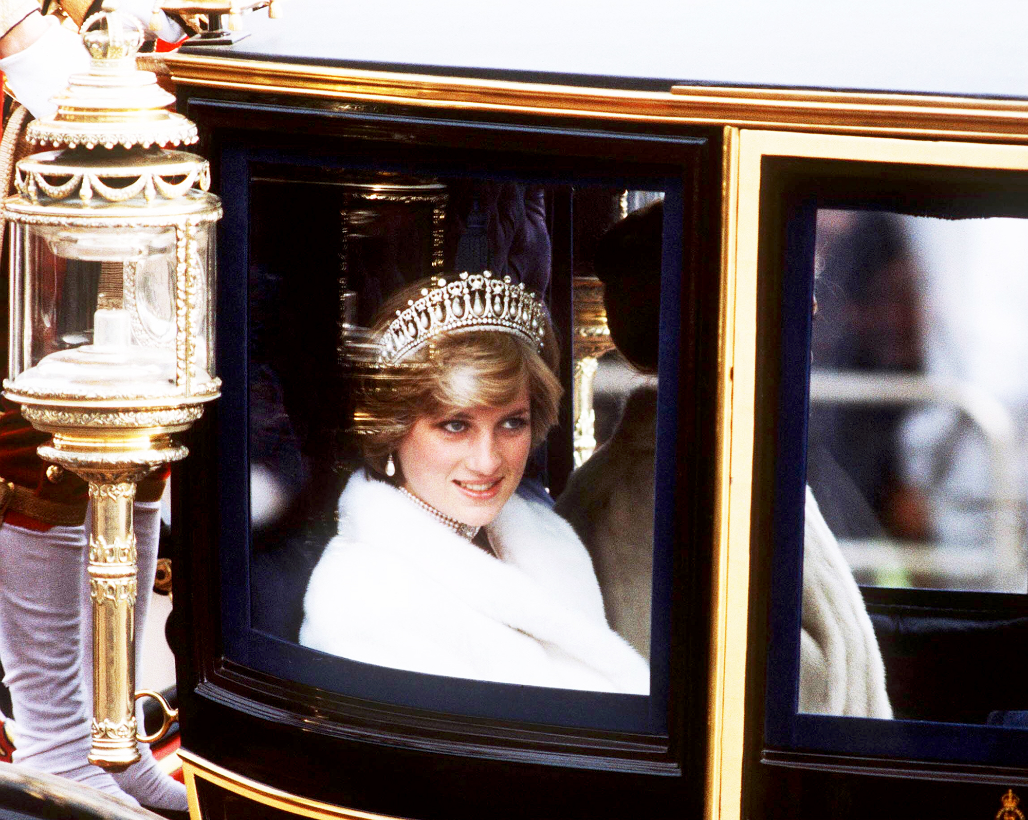 Princess Diana on her way to the State Opening of Parliament in November 1981 in London, England.