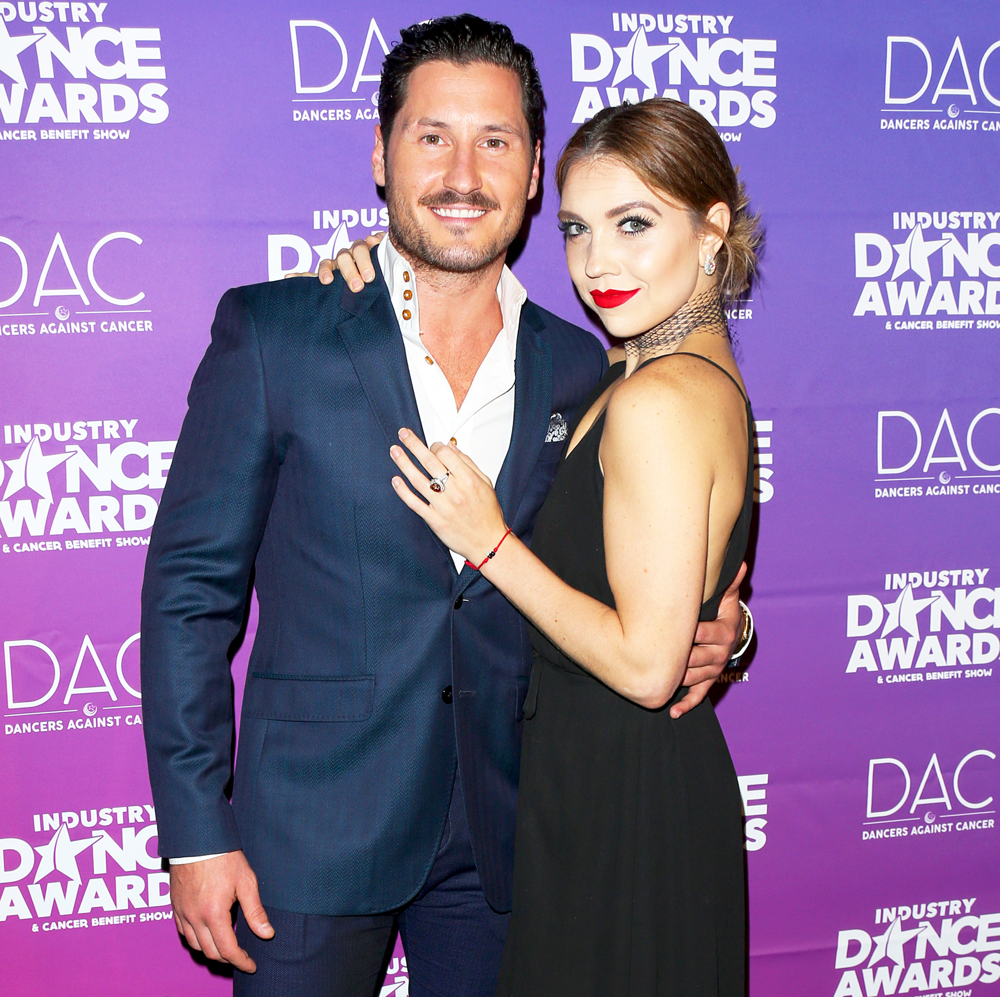 Val Chmerkovskiy and Jenna Johnson attend the 2017 Industry Dance Awards and Cancer Benefit show at Avalon in Hollywood, California.