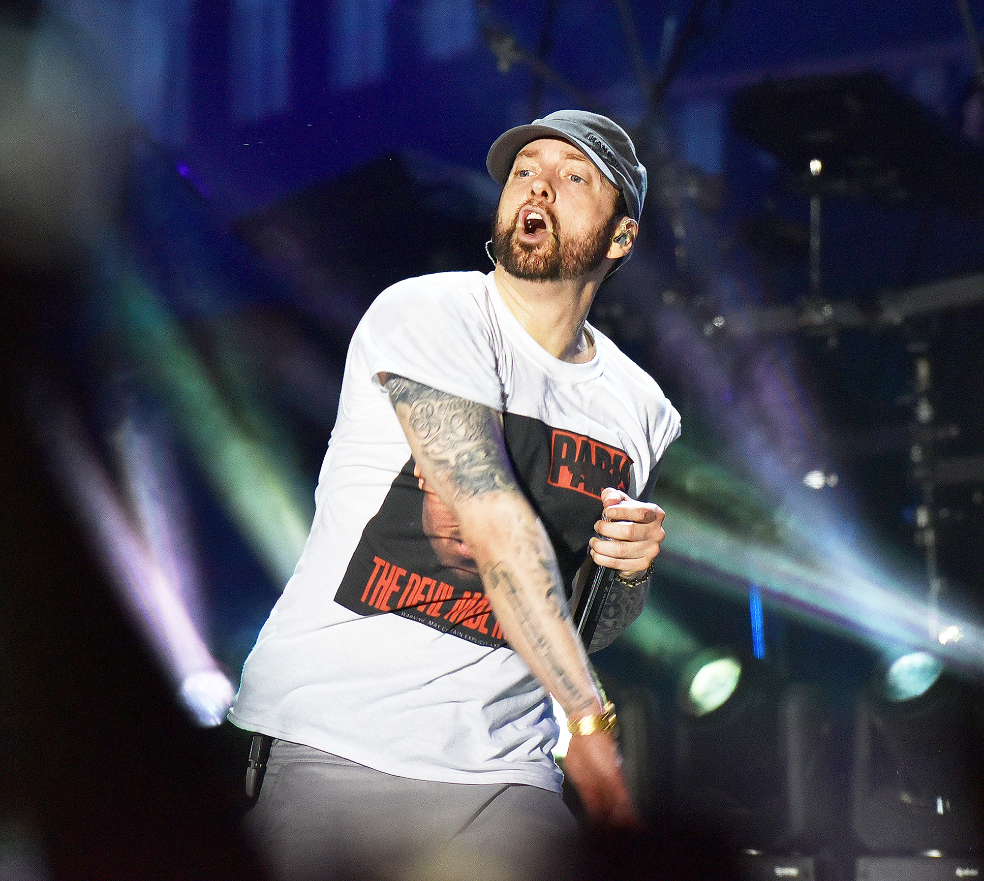 Eminem performs during the 2018 Bonnaroo Music & Arts Festival on June 9, 2018 in Manchester, Tennessee.