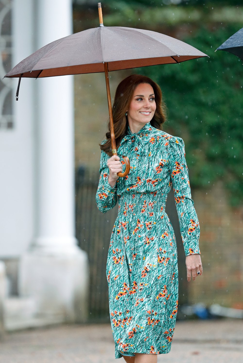 kate middleton floral long sleeve dress