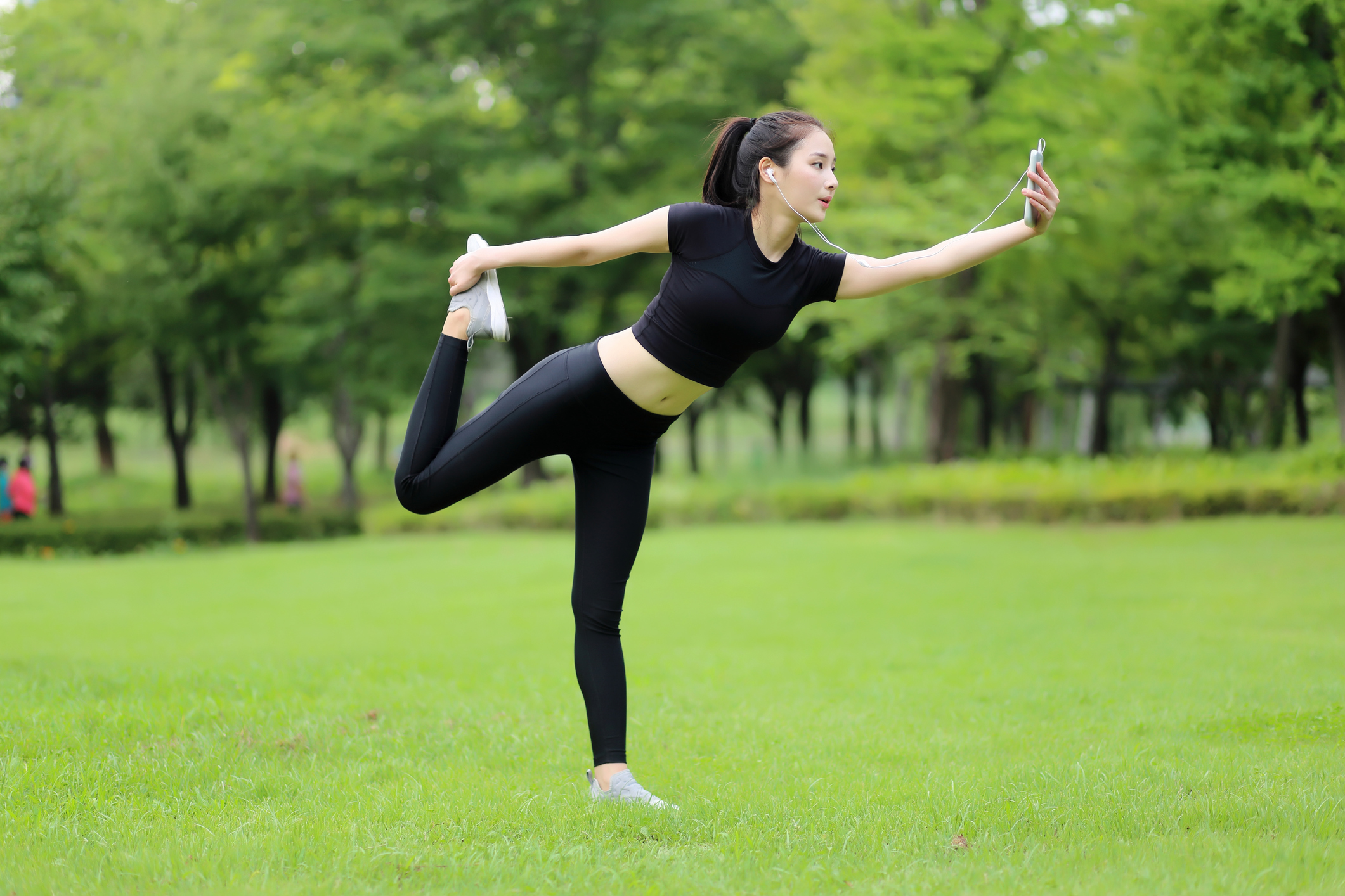 Young woman working out