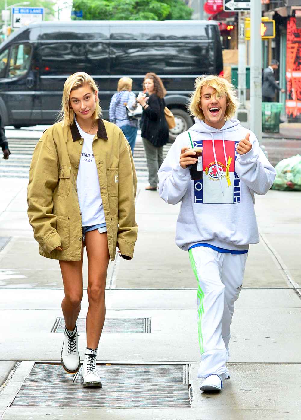 Justin Bieber and Hailey Baldwin go for walk in New York City on June 13, 2018.