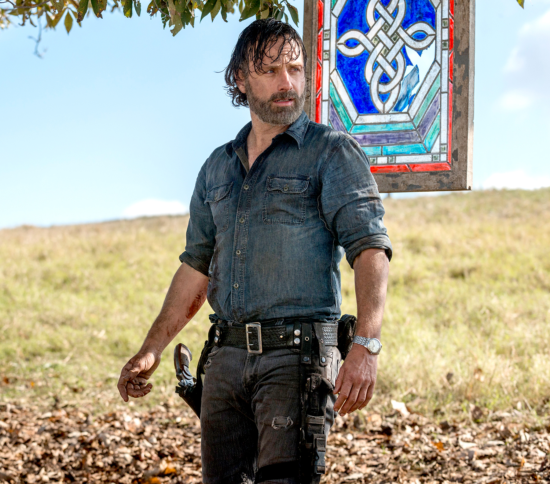 Andrew Lincoln as Rick Grimes on The Walking Dead