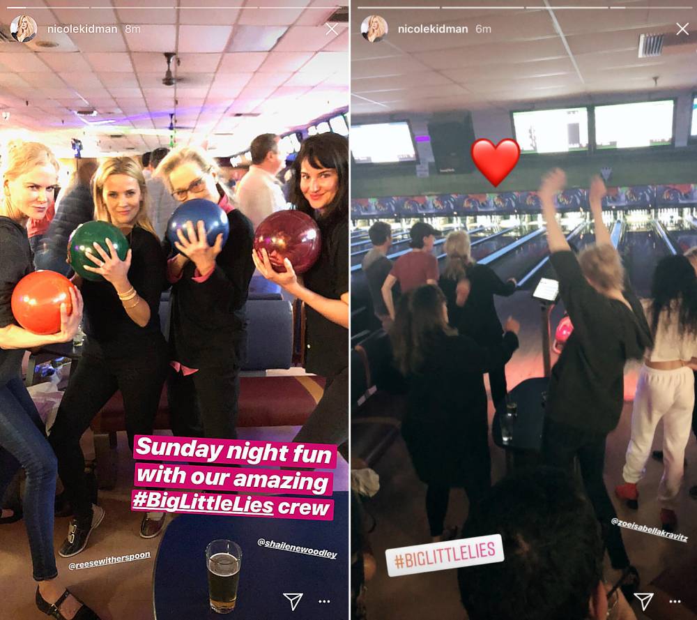 The cast of Big Little Lies goes bowling.