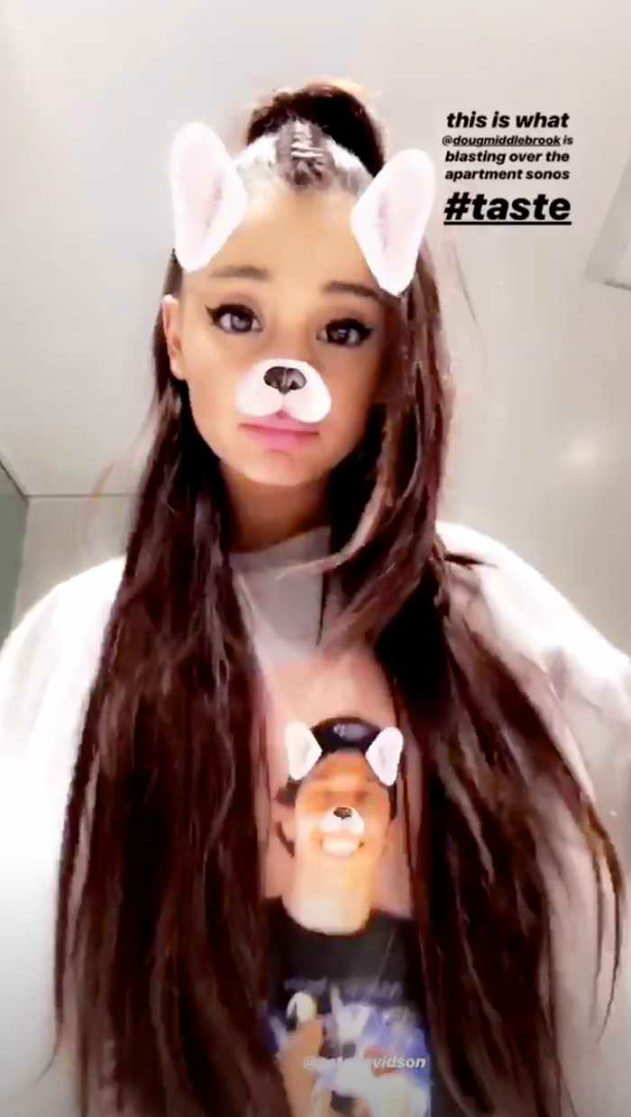 ariana grande insta story