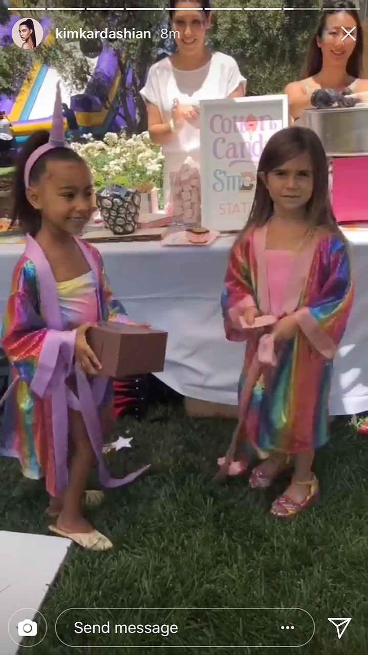 Kim Kardashian, North West, Penelope Disick, Birthday Party, Unicorn