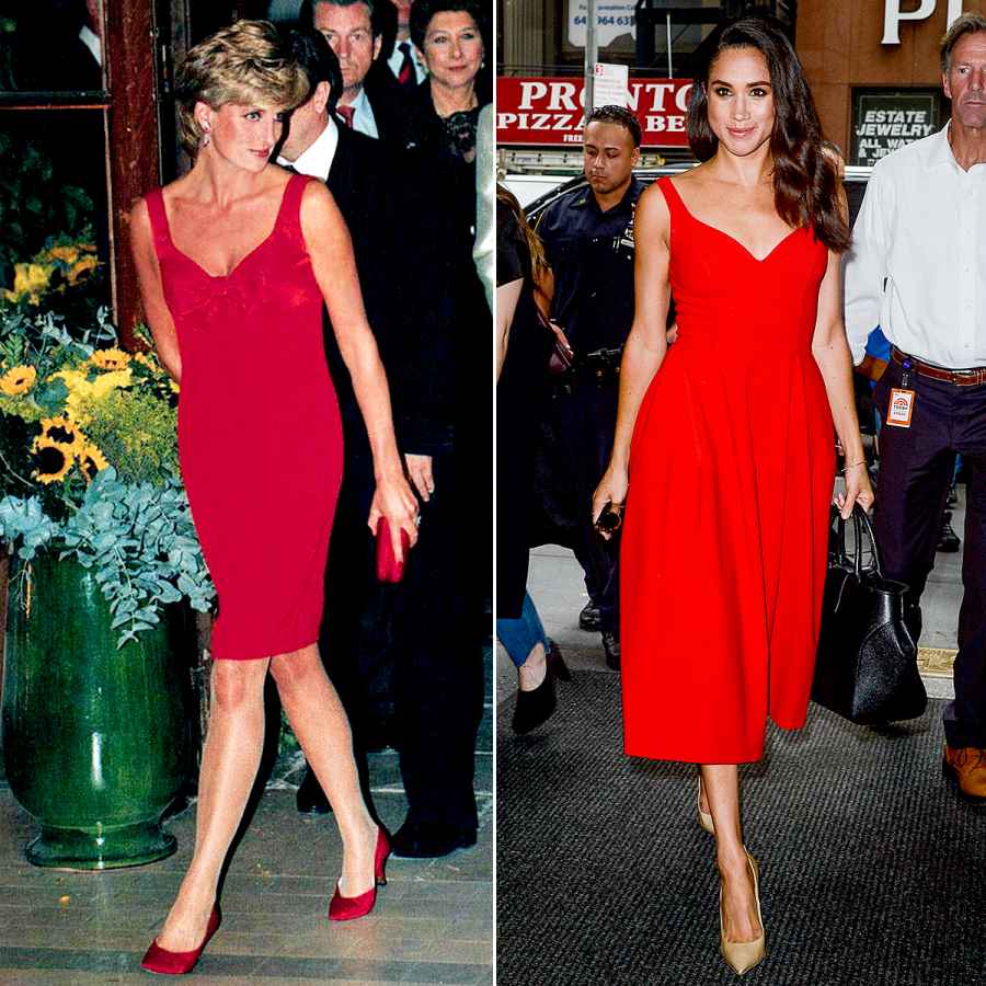 princess-diana-meghan-markle-red-dress