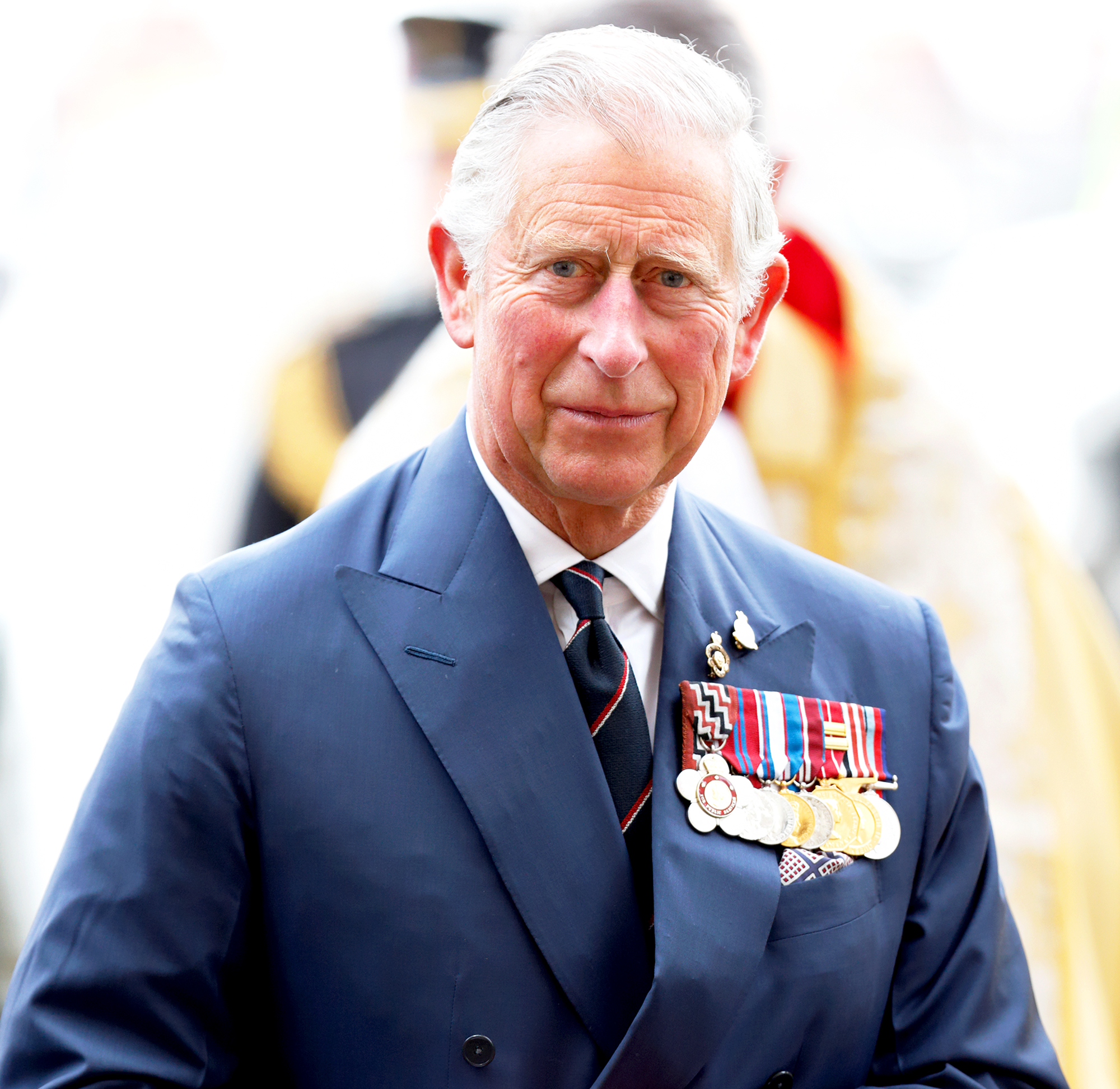 Prince Charles, Prince of Wales attends the 70th Anniversary of VE Day at Westminster Abbey in London, England.