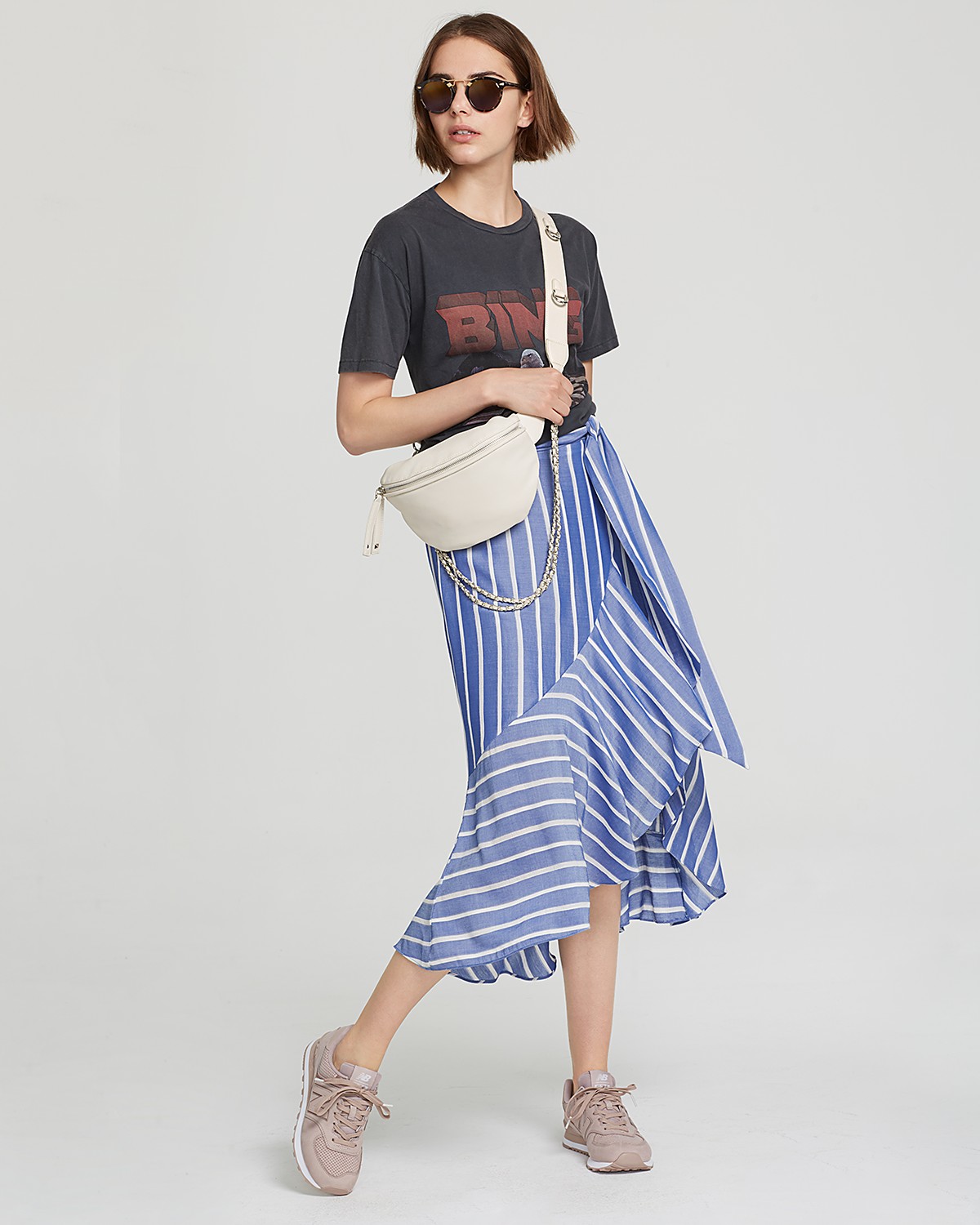 faux wrap skirt