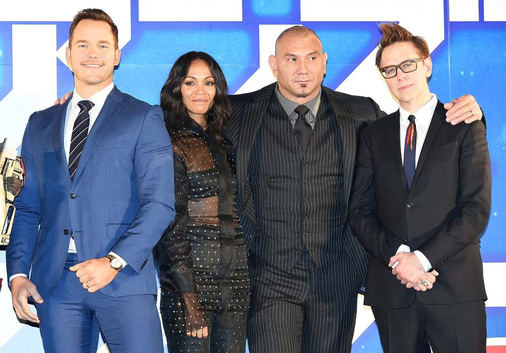 James Gunn Fired Chris Pratt Zoe Saldana Dave Bautista Speak Out