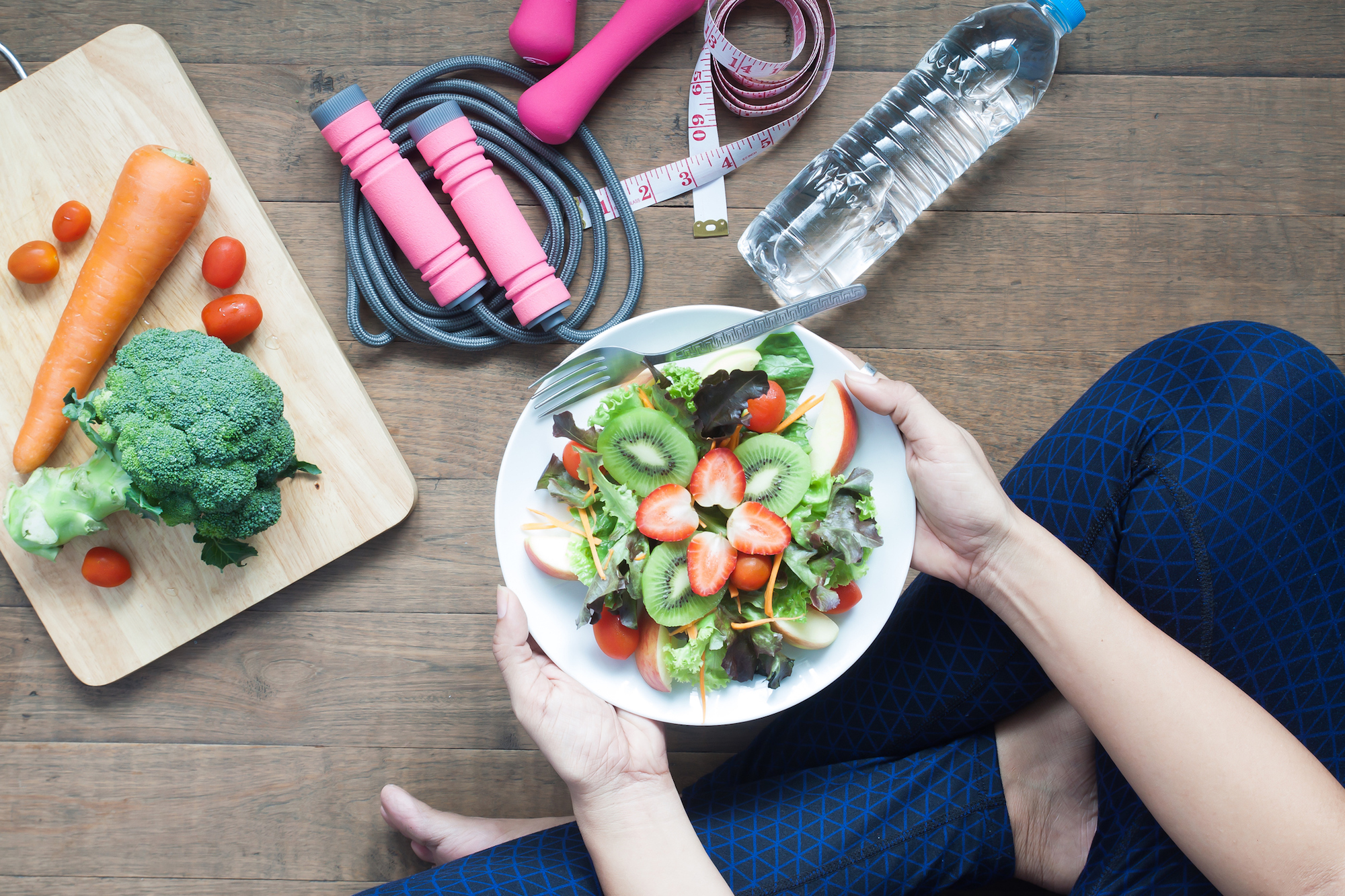 angled shot of a healthy meal