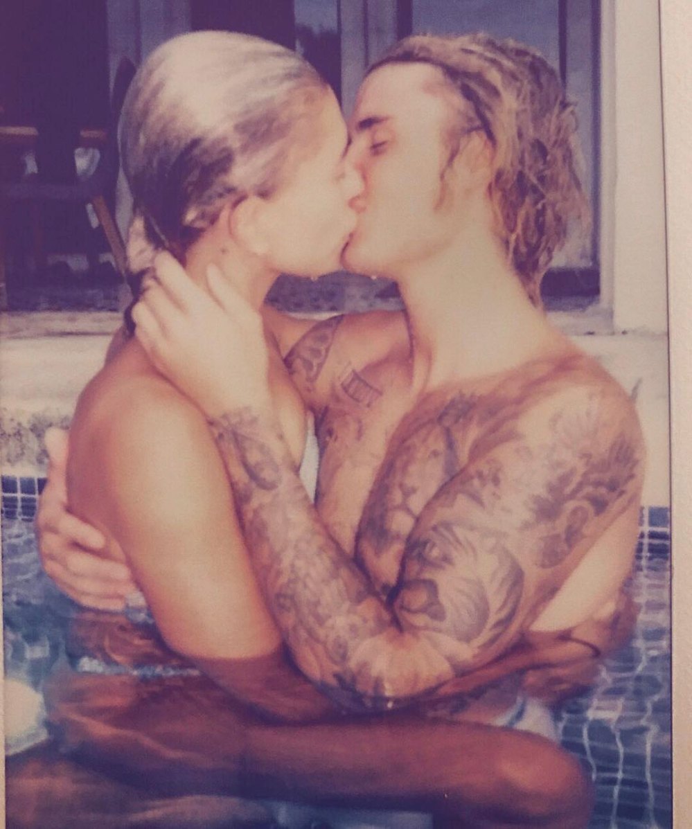 Justin Bieber, Hailey Baldwin, Engaged, Kiss, Instagram