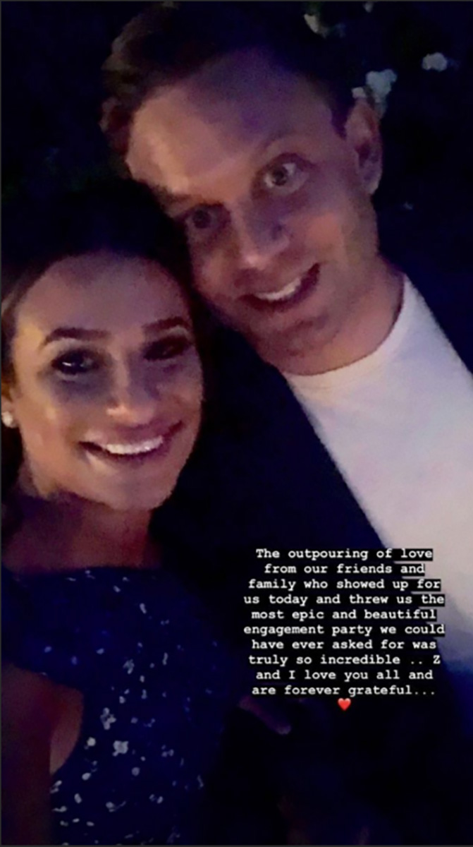 Lea Michele, Engagement Party, Zandy Reich