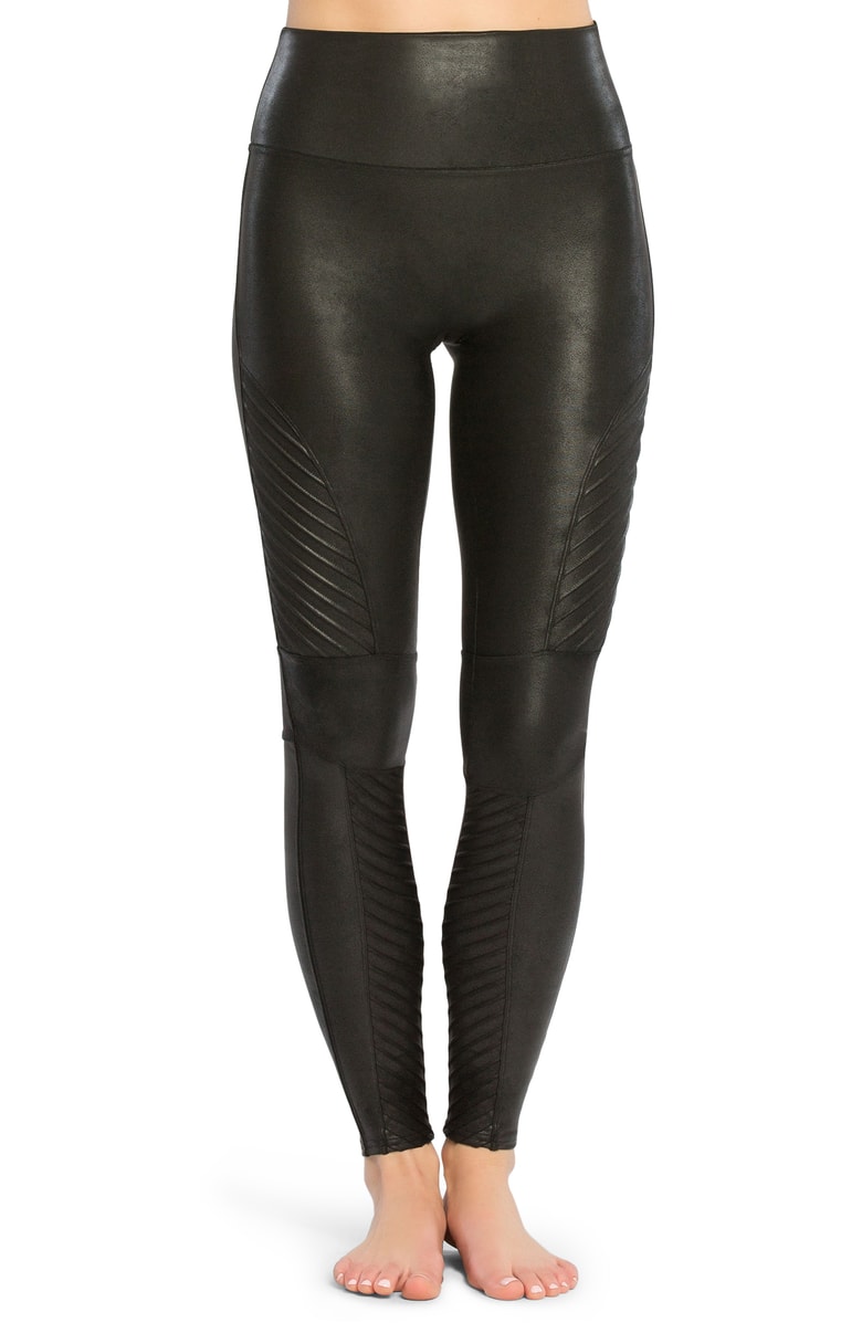 SPANX Faux Leather Moto Leggings