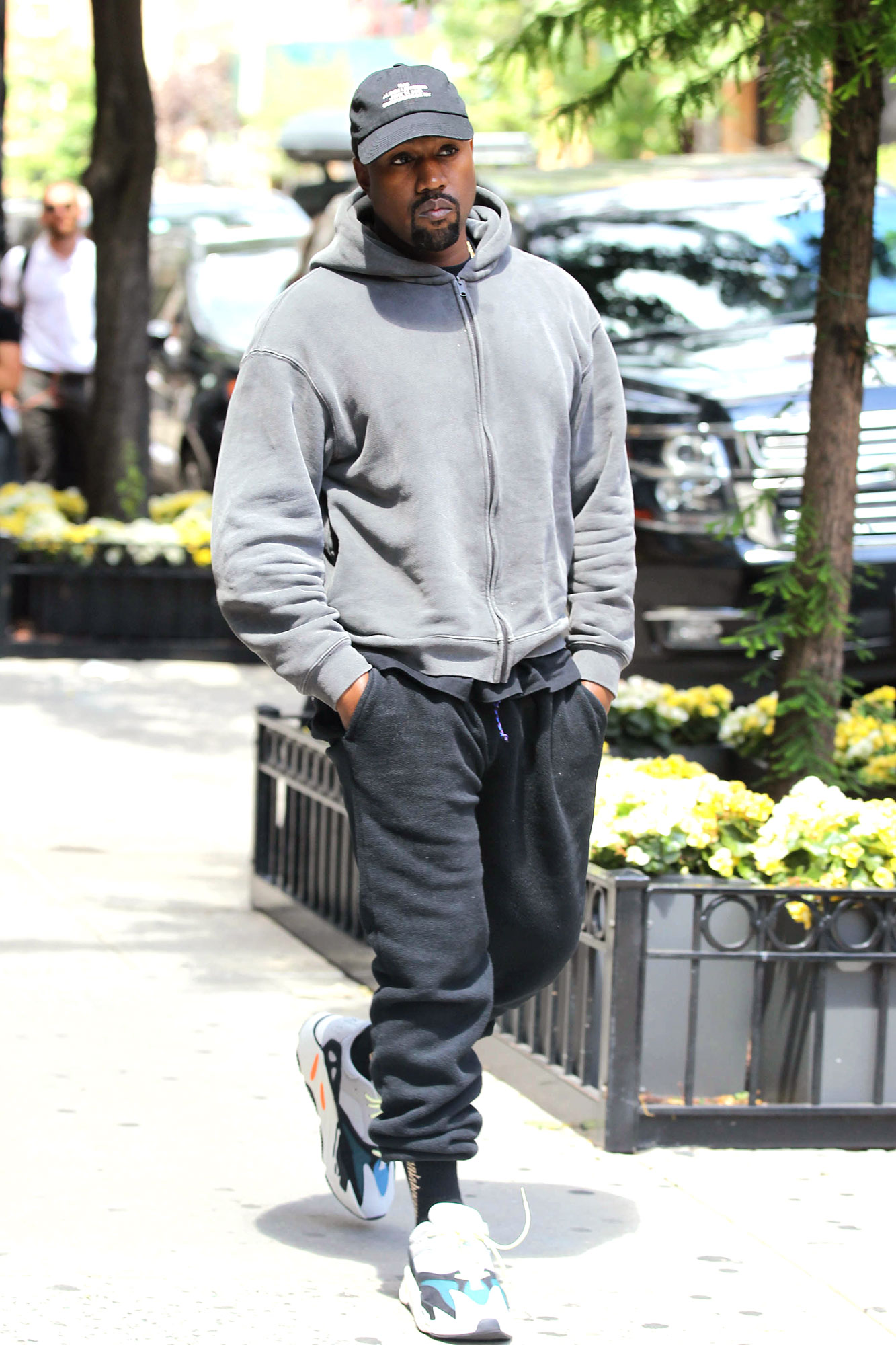 Kanye West hospitalized flu